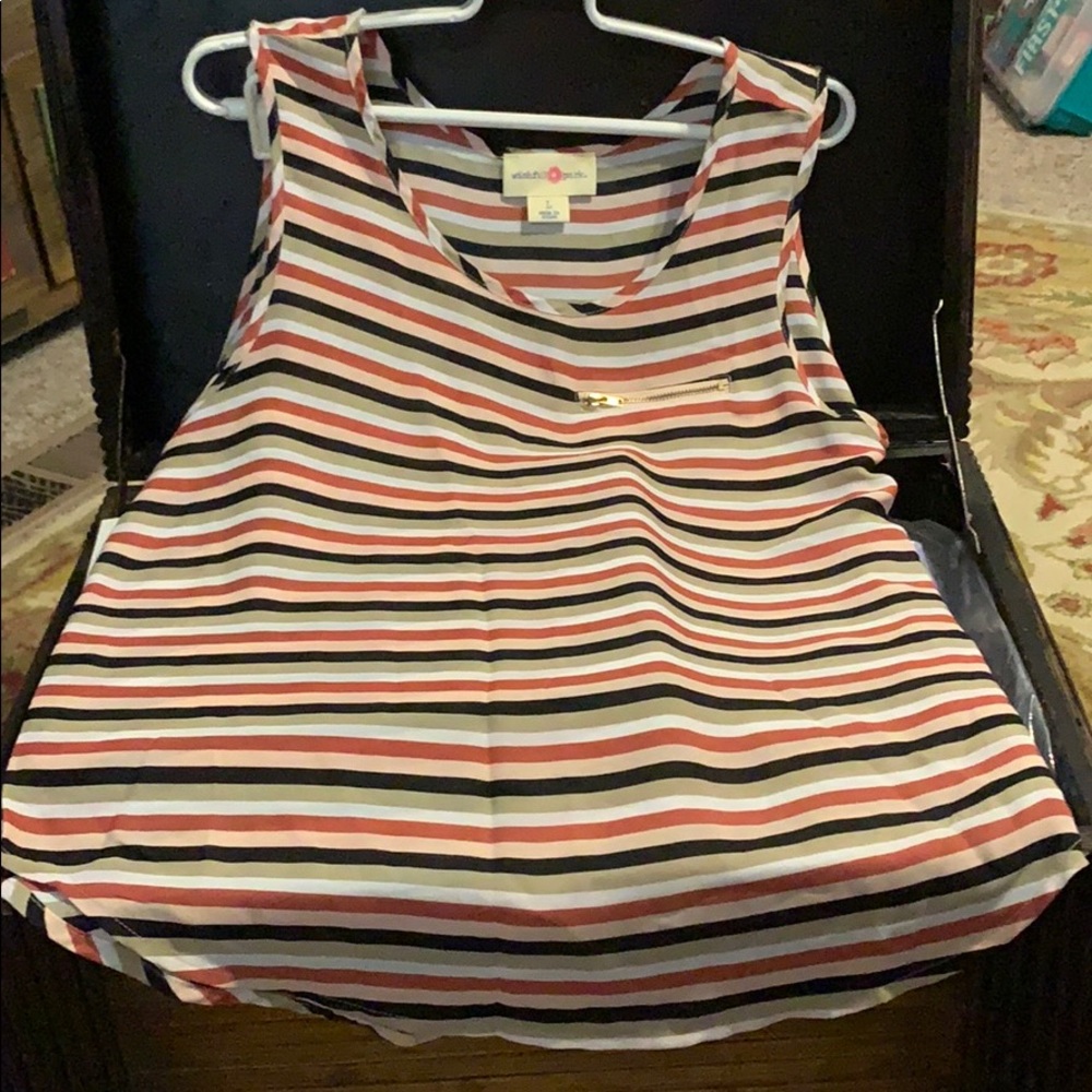 NWOT tank striped blouse